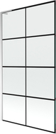 Mexen Next L vanniparavan, 1-segmentne, 100 x 150 cm, must ruudustik, kroom - 895-100-000-03-77-01