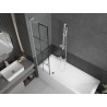 Mexen Next L vannitoa sein 1-paneelne 50 x 150 cm, must ruudustik, valge - 895-050-000-03-77-20