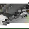 Mexen Next L Badewannenabtrennung 1-flügelig 50 x 150 cm, schwarzes Muster, weiß - 895-050-000-03-77-20