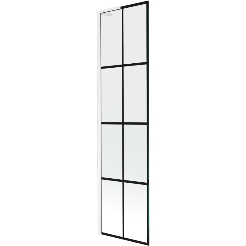 Mexen Next L paravan za kadu s jednim krilom 50 x 150 cm, crna mreža, bijela - 895-050-000-03-77-20