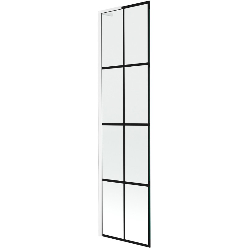 Mexen Next L vannitoa sein 1-paneelne 50 x 150 cm, must ruudustik, valge - 895-050-000-03-77-20