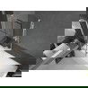 Mexen Next L Badewannenfaltwand 1-flügelig 60 x 150 cm, schwarzes Muster, weiß - 895-060-000-03-77-20