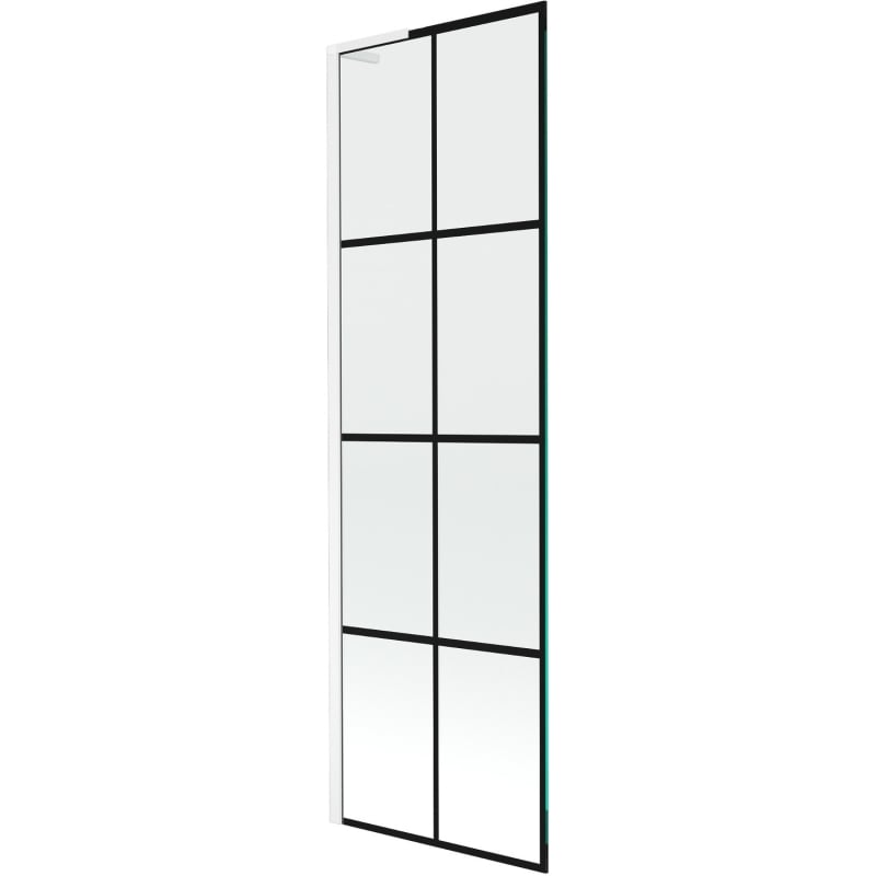 Mexen Next L vannipaneel, ühe tiivaga 60 x 150 cm, must võre, valge - 895-060-000-03-77-20