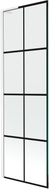 Mexen Next L parawan nawannowy 1-skrzydłowy 60 x 150 cm, czarna kratka, biały - 895-060-000-03-77-20