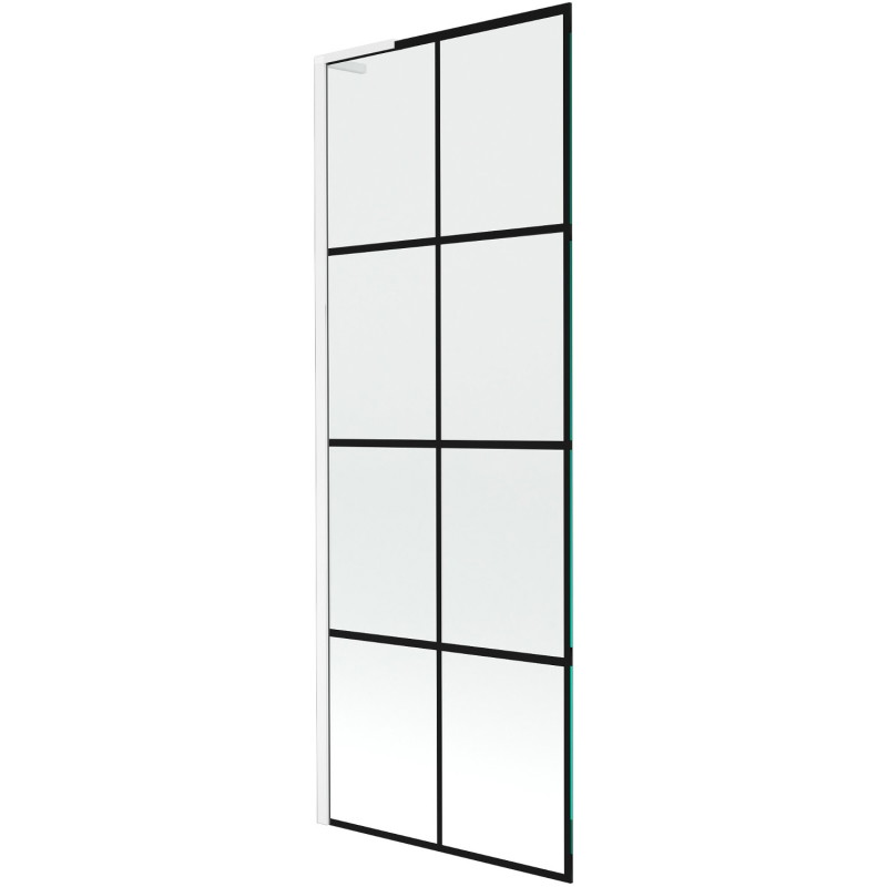 Mexen Next L vanniekardin, 1-tiivaline, 70 x 150 cm, must ruudustik, valge - 895-070-000-03-77-20