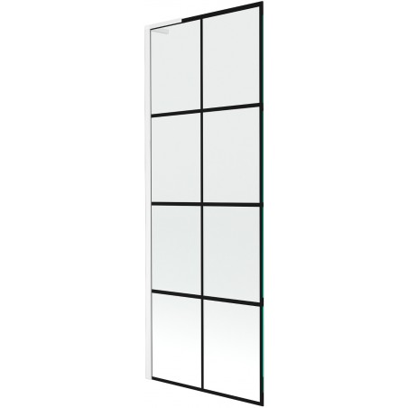 Mexen Next L vanniekardin, 1-tiivaline, 70 x 150 cm, must ruudustik, valge - 895-070-000-03-77-20