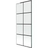Mexen Next L vannisein 1-labaline 80 x 150 cm, must ruudustik, valge - 895-080-000-03-77-20