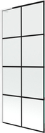 Mexen Next L vannisein 1-labaline 80 x 150 cm, must ruudustik, valge - 895-080-000-03-77-20