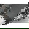 Mexen Next L Badewannenabtrennung 1-flügelig 100 x 150 cm, schwarzes Muster, weiß - 895-100-000-03-77-20