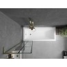 Mexen Next L vanniseinavahe uks 1-lehega 50 x 150 cm, must ruudustik, kuldne - 895-050-000-03-77-50