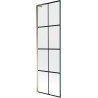 Mexen Next L parawan nawannowy 1-skrzydłowy 60 x 150 cm, czarna kratka, złoty - 895-060-000-03-77-50