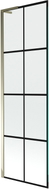 Mexen Next L vannikaits 1-tiivaline 60 x 150 cm, must ruudustik, kuldne - 895-060-000-03-77-50