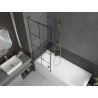 Mexen Next L vannipaneel, 1-ukseline 70 x 150 cm, must ruudustik, kuldne - 895-070-000-03-77-50