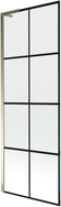 Mexen Next L vannipaneel, 1-ukseline 70 x 150 cm, must ruudustik, kuldne - 895-070-000-03-77-50