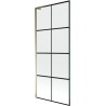 Mexen Next L vannisirm 1-leheline 80 x 150 cm, must ruudustik, kuldne - 895-080-000-03-77-50