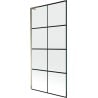 Mexen Next L 1-panel bath screen 90 x 150 cm, black grid, gold - 895-090-000-03-77-50