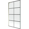 Mexen Next L vannitoa paravann 1-tiivaline 100 x 150 cm, must ruudustik, kuldne - 895-100-000-03-77-50