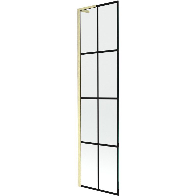 Mexen Next L vanniparavan 1-leheline 50 x 150 cm, must ruudustik, kuldne harjatud - 895-050-000-03-77-55