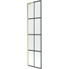 Mexen Next L tuš paravan 1-krilni 50 x 150 cm, crna rešetka, zlatna četkana - 895-050-000-03-77-55