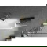 Mexen Next L Badewannenfaltwand 1-flügelig 70 x 150 cm, schwarzes Muster, gold gebürstet - 895-070-000-03-77-55