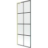 Mexen Next L vannitoa paravan, 1-paneelne, 70 x 150 cm, must ruudustik, kuldne harjatud - 895-070-000-03-77-55