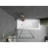 Mexen Next L 1-wing Bath Screen 80 x 150 cm, Black Grid, Brushed Gold - 895-080-000-03-77-55