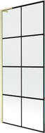 Mexen Next L vannisirmik 1-leheline 80 x 150 cm, must ruudustik, kuldne harjatud - 895-080-000-03-77-55