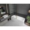 Mexen Next L pare-douche 1-volet 90 x 150 cm, motif noir, or brossé - 895-090-000-03-77-55