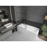 Mexen Next L vanniparavanne, 1-tiivaline, 90 x 150 cm, must ruudustik, kullatud harjatud - 895-090-000-03-77-55