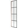 Mexen Next L parawan nawannowy 1-skrzydłowy 50 x 150 cm, czarna kratka, różowe złoto - 895-050-000-03-77-60