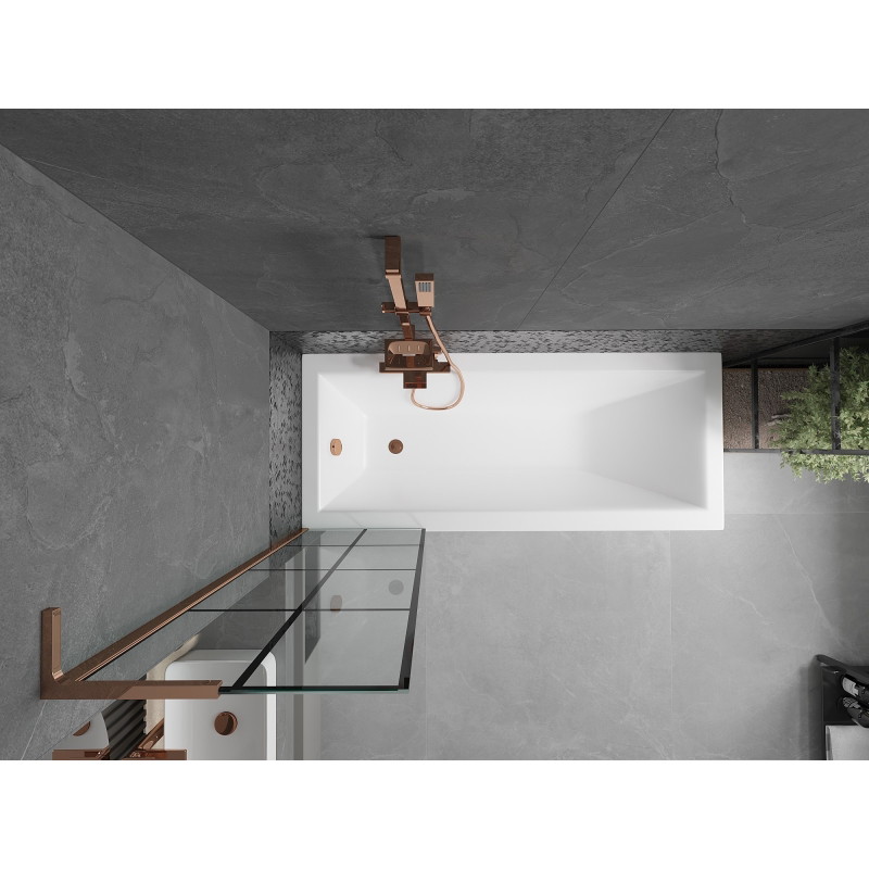 Mexen Next L vannitoasesteem, 1-paneelne, 50 x 150 cm, mustruuduline, roosa kuld - 895-050-000-03-77-60