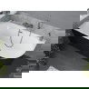 Mexen Mia vrijstaande hoekbad links 150 x 75 cm, wit/zwart, overloop gun gray geborsteld - 52691507575L-66