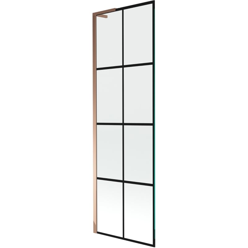 Mexen Next L vanniekraan 1 tiivaline 60 x 150 cm, must võrk, roosa kuld - 895-060-000-03-77-60