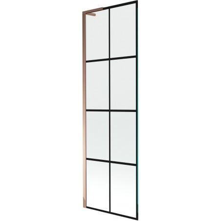Mexen Next L vanniekraan 1 tiivaline 60 x 150 cm, must võrk, roosa kuld - 895-060-000-03-77-60
