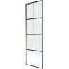 Mexen Next L parawan nawannowy 1-skrzydłowy 60 x 150 cm, czarna kratka, różowe złoto - 895-060-000-03-77-60