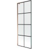 Mexen Next L vanniparavann 1-osaline 70 x 150 cm, must ruudustik, roosa kuld - 895-070-000-03-77-60