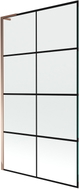 Mexen Next L vannitoavann 1-tiivaline 100 x 150 cm, must ruudustik, roosa kuld - 895-100-000-03-77-60