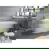 Mexen Mia baignoire autoportante d'angle droite 150 x 75 cm, blanche, trop-plein en nickel brossé - 52691507500P-97