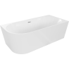 Baignoire Mexen Mia droite autonome 160 x 75 cm, blanche, évacuation chromée - 52691607500P-01