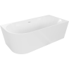 Baignoire Mexen Mia d'angle droite 160 x 75 cm, blanche, avec trop-plein blanc - 52691607500P-20