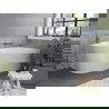 Mexen Mia vrijstaande hoekbad rechts 160 x 75 cm, wit, overloop goud geborsteld - 52691607500P-55