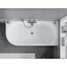 Baignoire Mexen Mia autoportante d'angle droite 160 x 75 cm, blanche, trop-plein gun metal - 52691607500P-95
