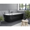 Mexen Mia baignoire autoportante d'angle droit 160 x 75 cm, blanc/noir, trop-plein noir - 52691607575P-70
