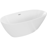 Mexen Eris vrijstaande badkuip 155 x 80 cm, wit, chroom overloop - 53441558000-01