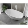Mexen Eris freistehende Badewanne 155 x 80 cm, weiß, Überlauf weiß - 53441558000-20