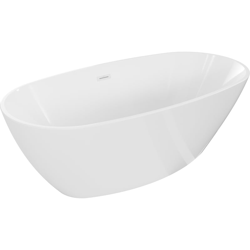 Mexen Eris vabaltseisev vann 155 x 80 cm, valge, valge ülevool - 53441558000-20