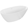 Mexen Eris freistehende Badewanne 155 x 80 cm, weiß, Überlauf weiß - 53441558000-20