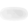 Mexen Eris freistehende Badewanne 155 x 80 cm, weiß, Überlauf weiß - 53441558000-20