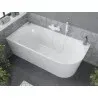 Mexen Mia freestanding corner bathtub left 170 x 80 cm, white, white overflow - 52691708000L-20