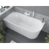 Mexen Mia freistehende linke Badewanne 170 x 80 cm, weiß, Überlauf weiß - 52691708000L-20